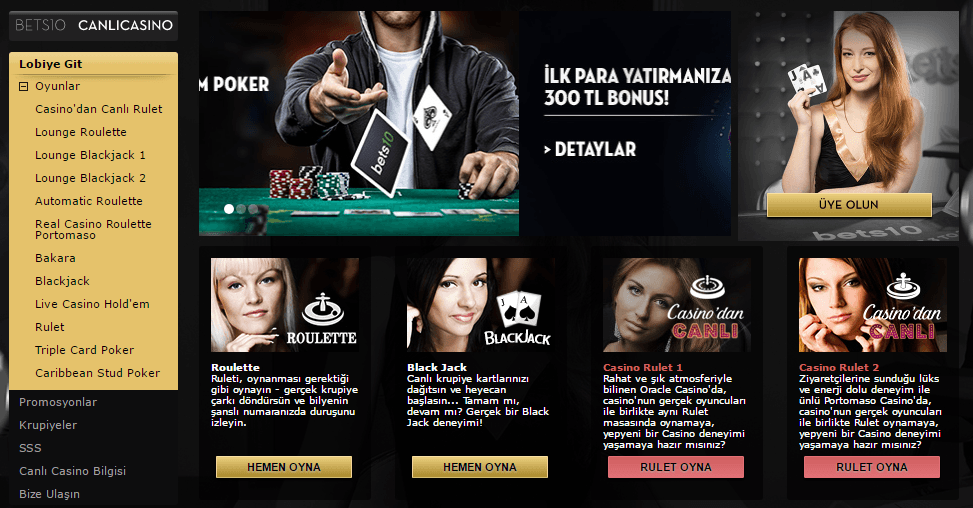Bets10 Mobil Canlı Casino Tanıtımı
