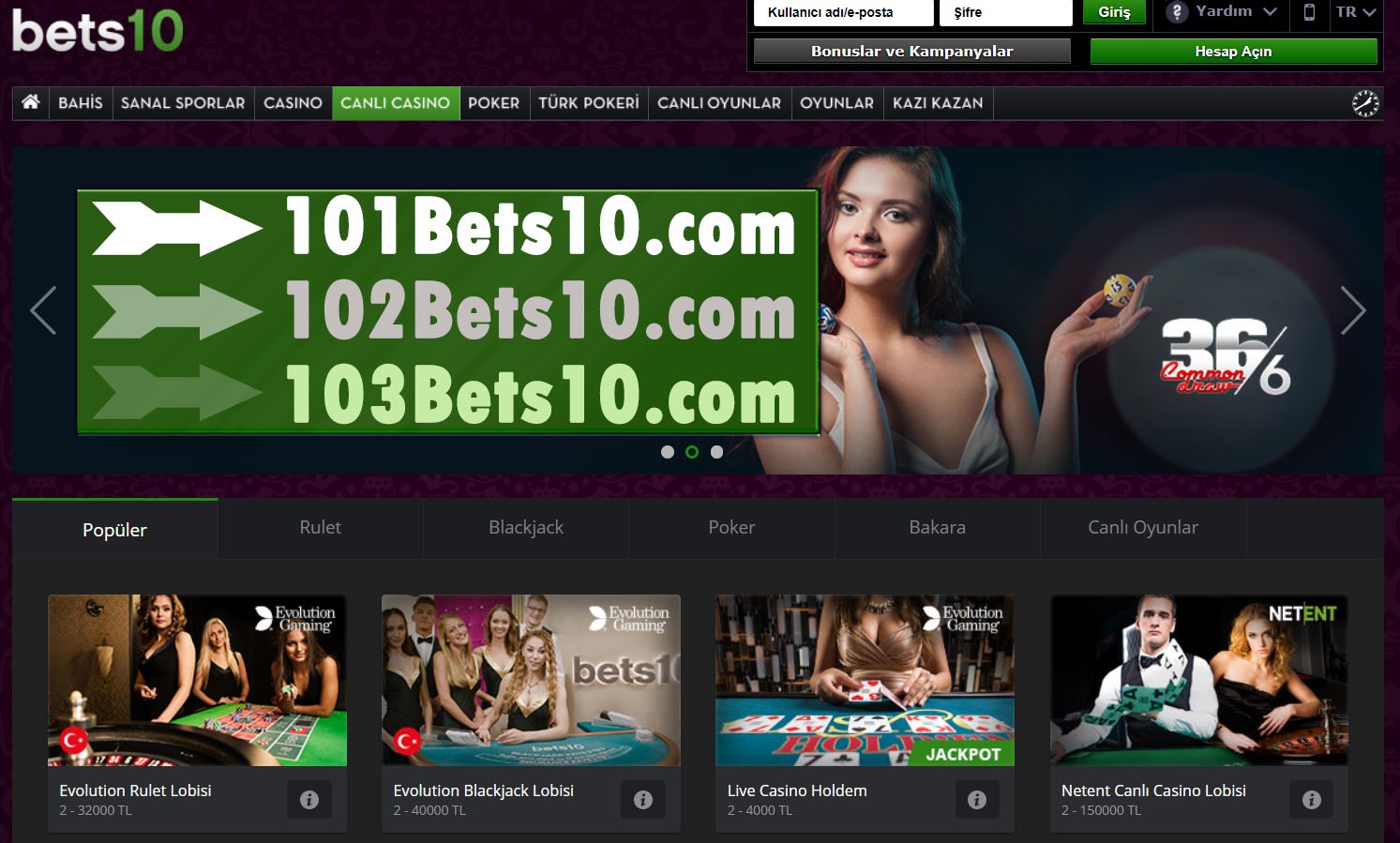 101Bets10.com - 102Bets10.com - 103Bets10.com Adresleri